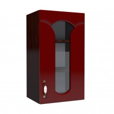 Corp superior 40 vitrina cu 1 usa Zebra MDF tulip rosu